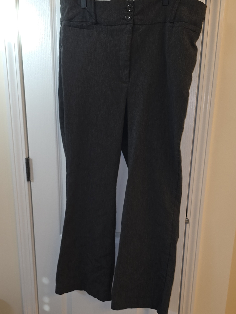 Lane Bryant Gray Wide-Leg Trousers 18 Petite